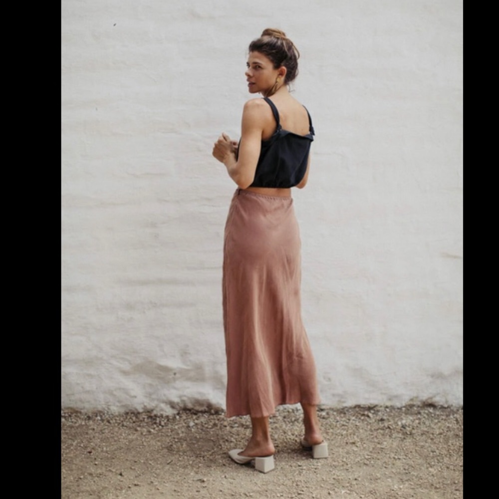 OZMA of California Grace Slip in Sand Cupro